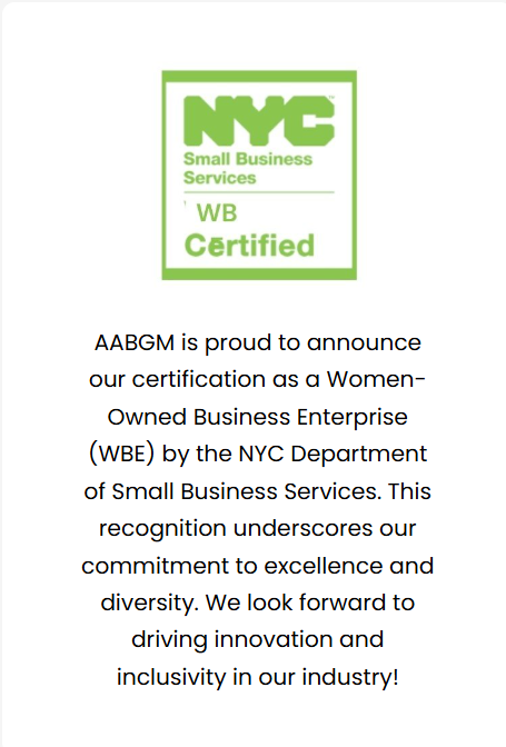 NYC Small Business Services Women-Owned Business Enterprise (WBE) certified