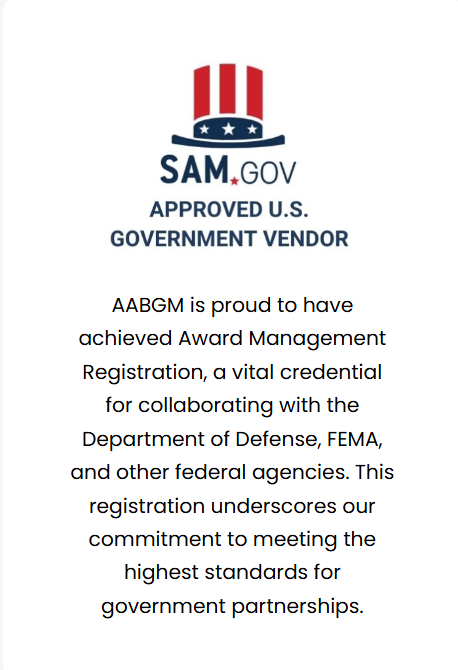 SAM.gov registered U.S. government vendor